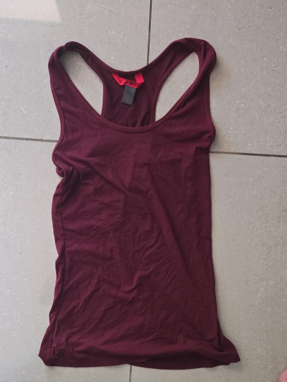 Hot Kiss Racerback Tank Top - Burgundy